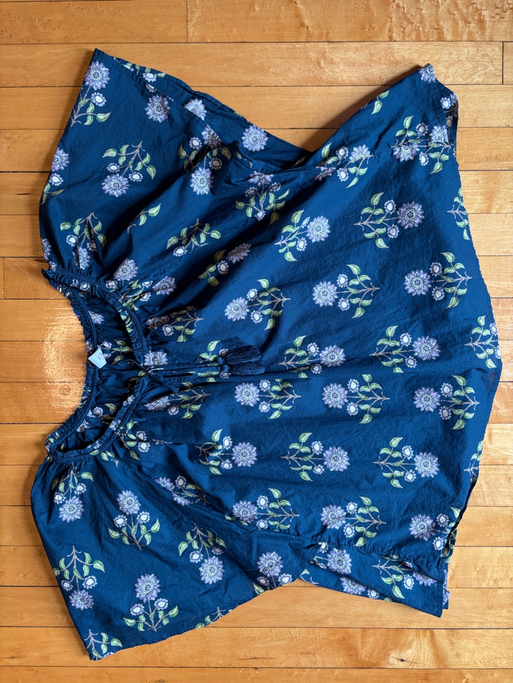 EUC Old Navy Flutter-Sleeve Tassel-Tie Top | Floral Peasant Blouse | Women’s XXL - Picture 7 of 16
